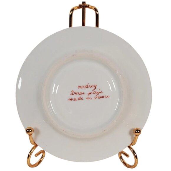 Vintage French Limoges Demitasse Cups – Hand-Decorated, Signed Nodrog (Set of 2) - Picture 9 of 10